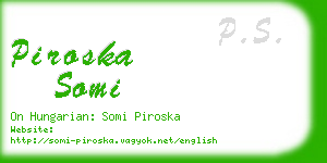 piroska somi business card